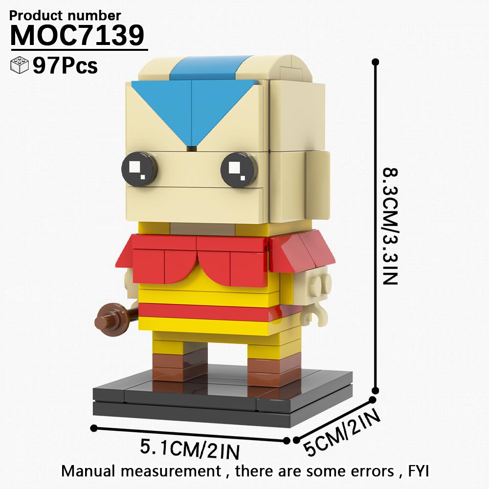 MOOXI MOC Anime Brickheadz Cartoon Figures Robot Animal Building Blocks Toys For Children Adult Friends Gift 3D Medol Kit Bricks