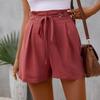 Women's Loose Casual  High Waisted Elastic Waist Loose Wide Leg Casual Shorts Shorts