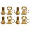 16 pcs C Clamp Brake Shoes Nuts Kit Bolt Titanium Alloy Screws Set for Road Bicycle Bikegold