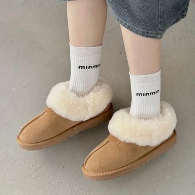 Женские зимние ботинки 2024 года, новые теплые зимние женские ботильоны из замши, удобные повседневные ботинки без застежек на толстой подошве