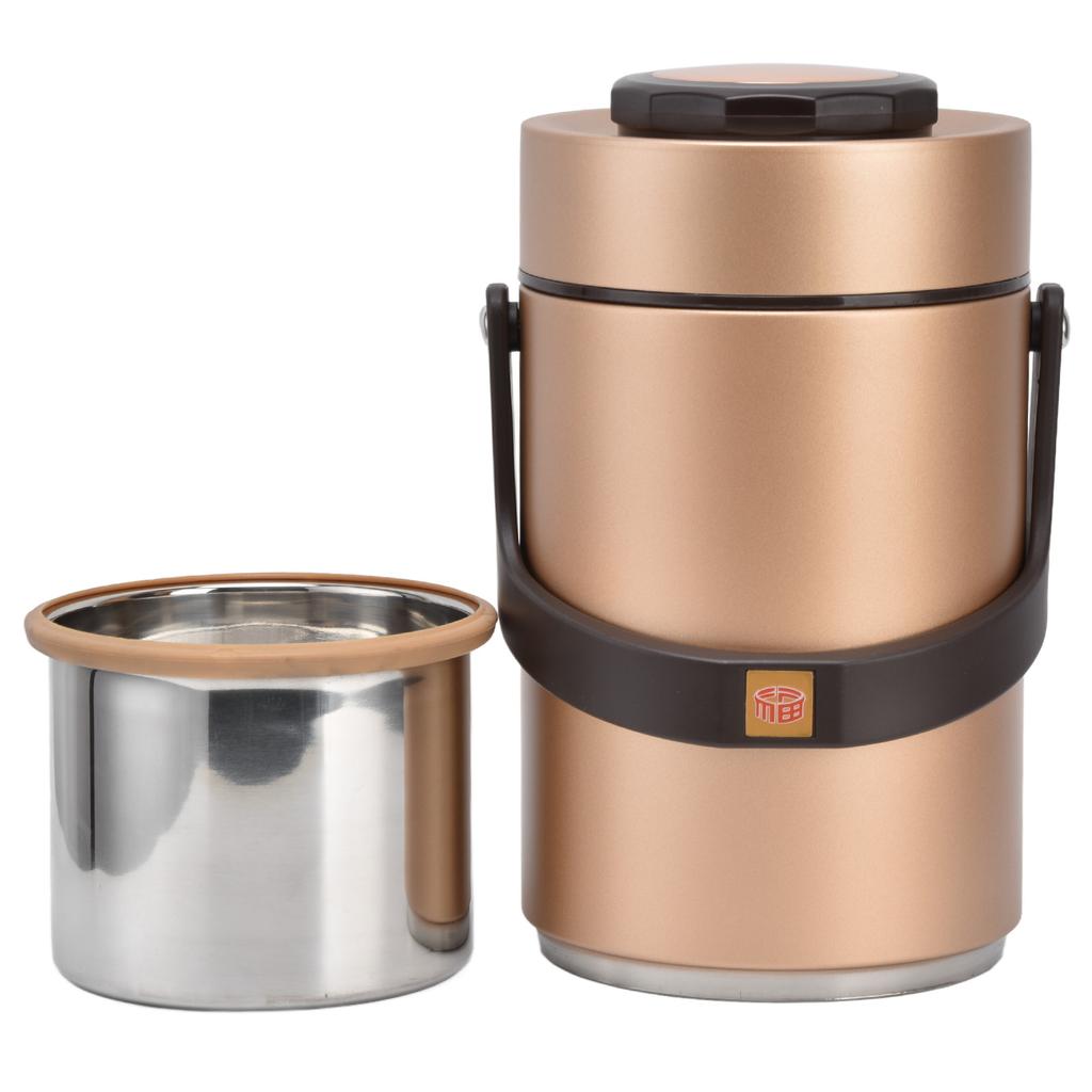 Изолированные контейнеры для обеда из нержавеющей стали 304 с двойным вакуумным отделением, емкостью 2300 мл, 3