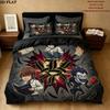 Death Note Pattern Bedding Quilt Set Quilt Cover Pillowcase Home Birthday Gift(1 * duvet cover + 2 * pillowcase, without core)