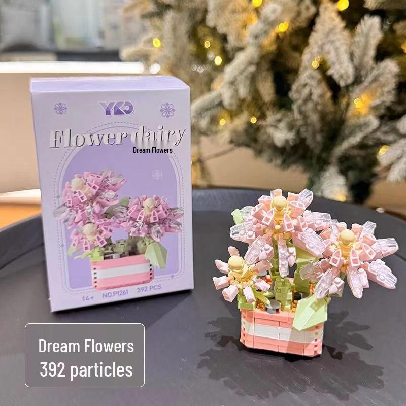 Подарок ко Дню учителя: Совместимые кубики Lego Букет и Суккуленты Игрушки