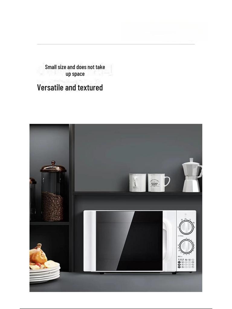 Six-Speed Mechanical Turntable Microwave Oven with Knob Control