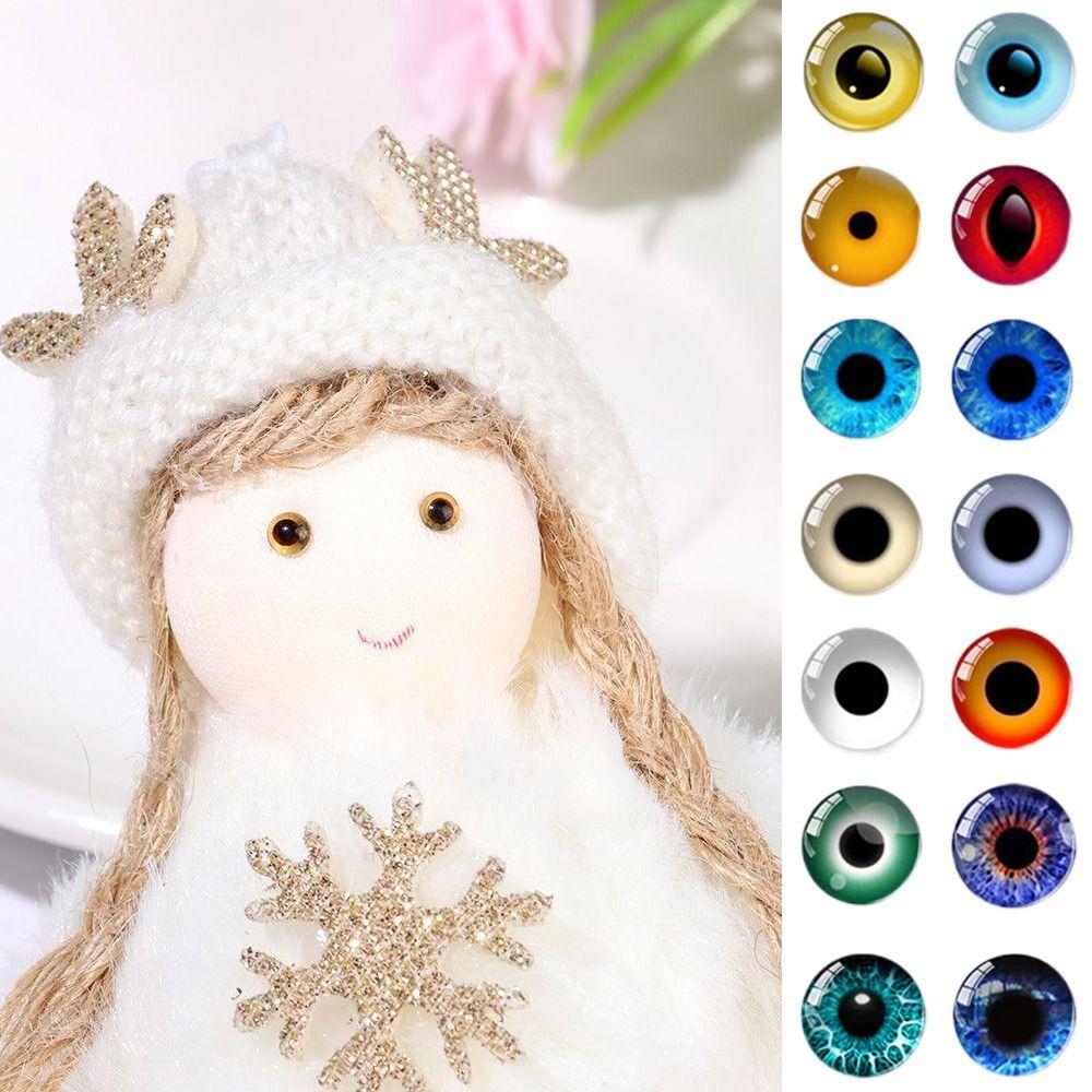 20pcs/10pairs 6mm-20mm Puppet Crystal Eyes Plastic Glitter Crystal Eyes DIY Doll Accessories