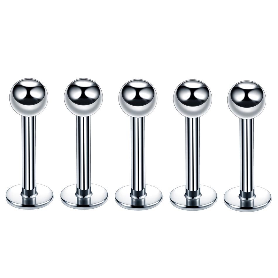 60-Piece Stainless Steel Lip, Stud, and Nose Ring Set – Popular European & American Piercing Jewelry Accessories