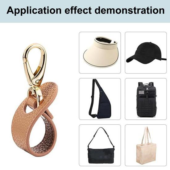 2/3/4 шт. Зажим для шляпы из искусственной кожи, Свободные руки, Сумка, Рюкзак, Сумка-тоут, Багаж, Подвешивание, Бейсболка