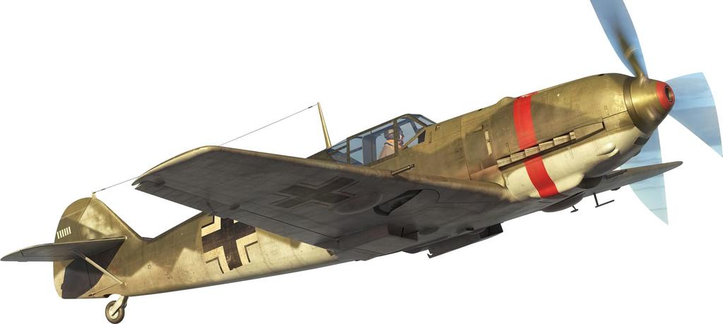 Airfix German Fighter Messerschmitt Plastic Model 1/48 Bf109E-3/E-4 X-5120C