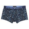 Emporio Armani ALL OVER PRINTED MICROFIBER Men's Boxer Briefs, Front Closure, EU Size, 54095350, Navy, Size M (EU Size 68)