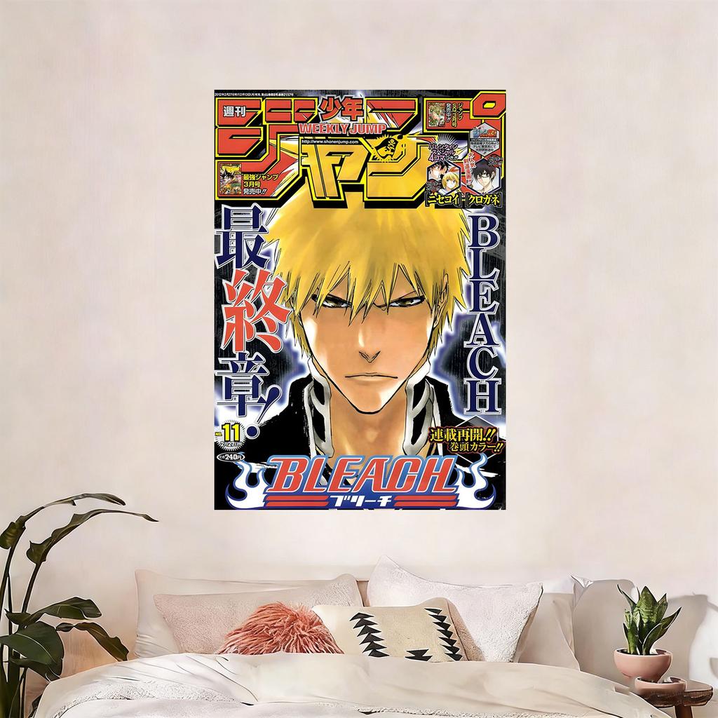 BLEACH Аниме Обложка Weekly Jump Гобелен Плоская Печать Ичиго Куросаки Настенное Украшение Японский Манга Декор для Спальни Подарок Фанату