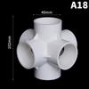 Heavy Duty PVC Pipe Coupler 20/25/32/40/50mm 3/4/5/6 Way 3D Connectors for Agricultural Irrigation DIY Pipe Rack Plumbing Repairs