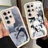 Чехол для телефона Samsung Galaxy S26 S25 Ultra S24 FE Синий L-Lock Ракушка Наги Сэйсиро S23 Plus S22 + S21 S20 5G Мягкий Силикон Funda
