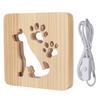 Nursery Night Light Cute Dog Hollow Design Soft 360 Degrees Lighting USB Power Night Light Lamp for