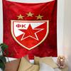 Red Star Emblem with Three Gold Stars Patterned Tapestry Decorative Wall Hanging, Home Bedroom Living Room Decor