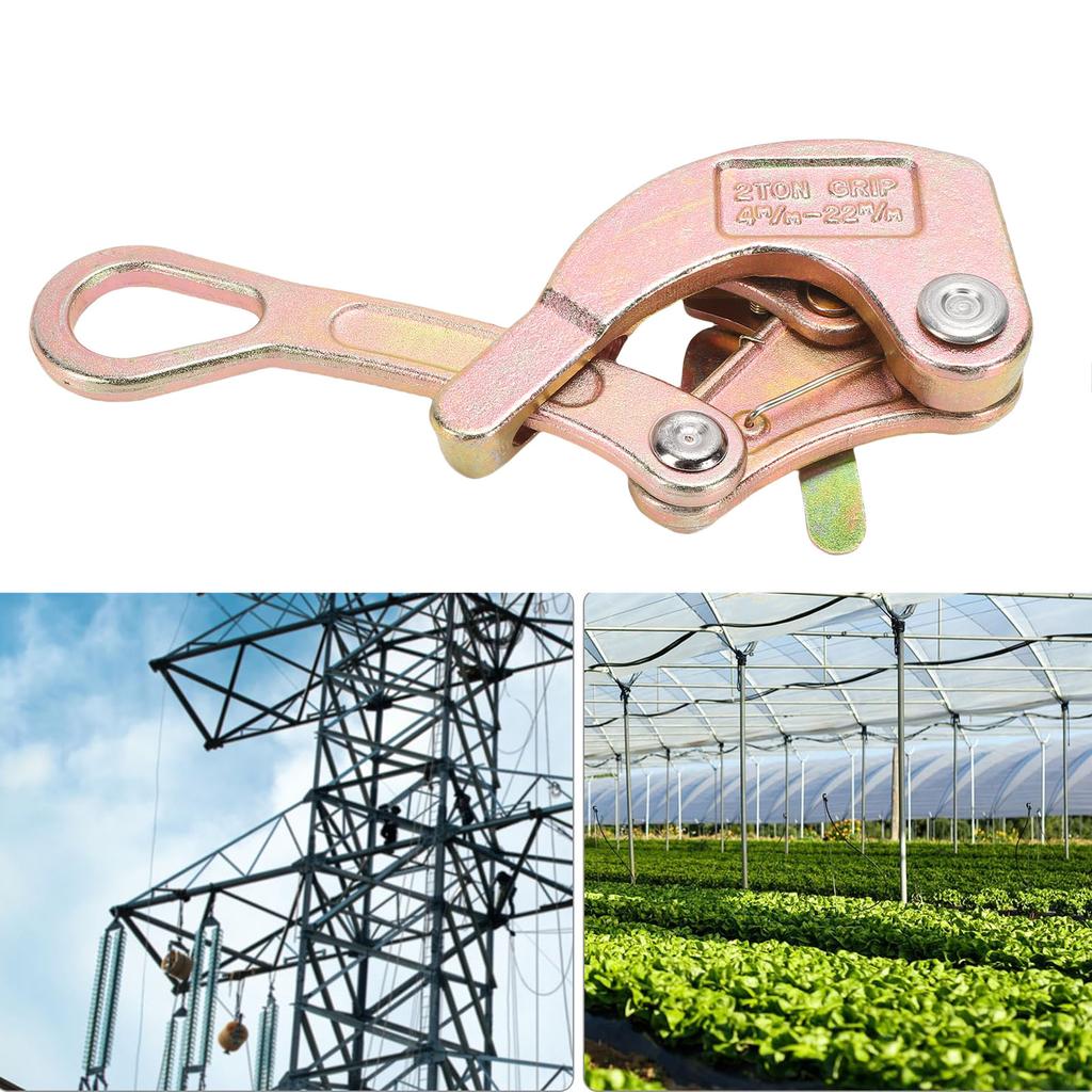 Инструмент для натяжения троса 2 тонны, съемник с захватом для троса 4-22 мм, выпрямление стальных многожильных тросов