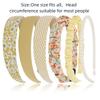 5/7Pcs Anti-slip Floral Plaid Hairband Sweet Cute Ladies Hair Accessories  Use for Face Washing