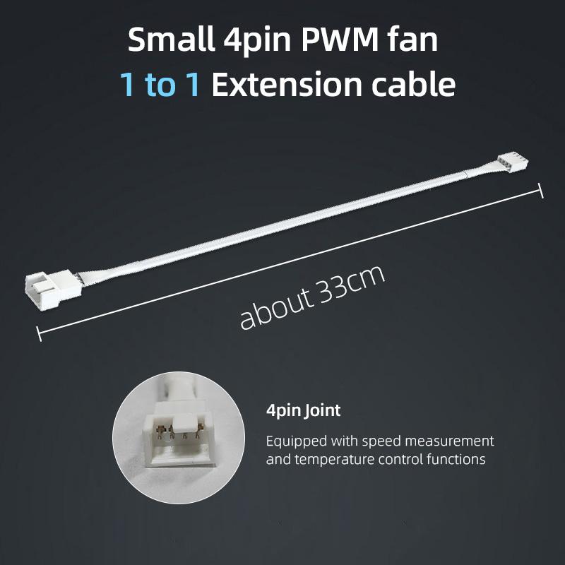 Teucer 12V/4Pin PWM Black/White Adapter Cable 1 to 1/2/3/4 Computer CPU Cooler Fan Splitter PC Chassis Fan Extension Power Cable