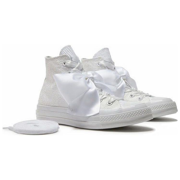 Converse Кеды унисекс Chuck Taylor Bow 1970-х годов, высокие, из парусины, для свадьбы, белые A07078C