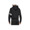 adidas Укороченная толстовка с капюшоном с принтом трилистника в полоску Originals Campus 00s, женские топы, черные IB5922