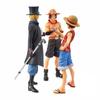 One Piece Anime Figure 18 CM PVC Monkey D Luffy Portgas Ace Sabo Three Brohters Collectible Model Toy 3pcs/set