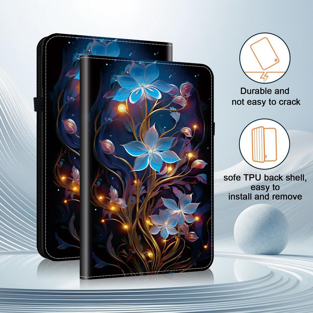 Чехол из искусственной кожи для планшета Xiaomi Redmi Pad SE 8.7 - 11 стилей! Прочный, с 2 слотами для подставки, держателем для карандашей и слотами для карточек, гибкая задняя крышка из ТПУ