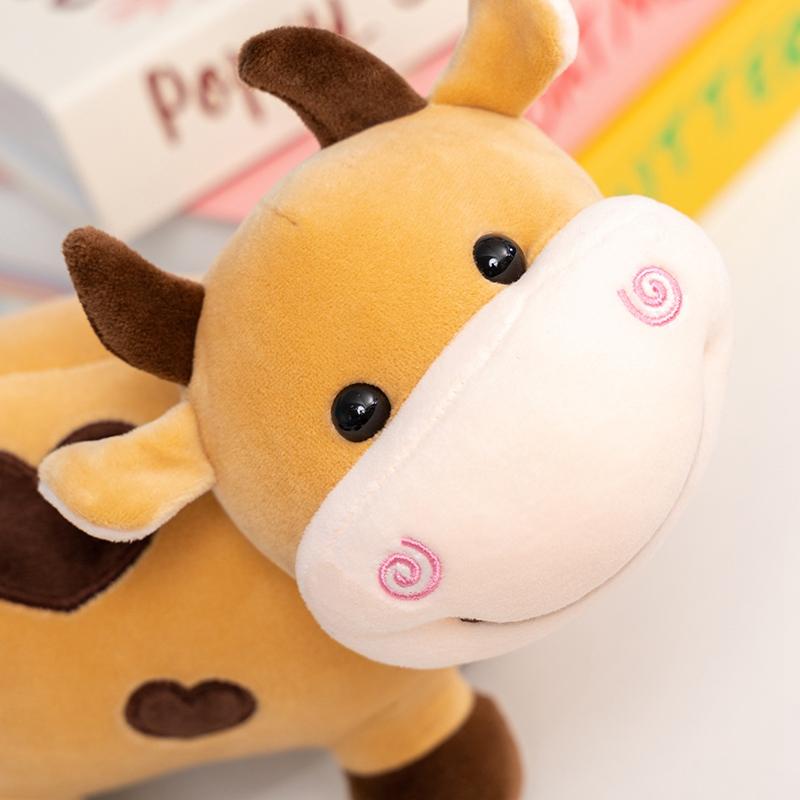 Cartoon Cattle Plush Doll Super Cute Cow Stuffed Toys Kawaii Room Decoration Baby Children Sleep Hug Pillow Sweet Gift For Girls