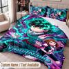 Custom Name Text 3Pcs Bedding Set My Hero Academia Duvet Cover And Two Pillowcases