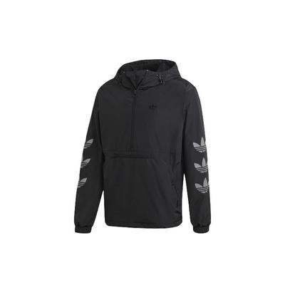 Originals Trefoil Regen WB повседневная куртка на молнии с половиной молнией, мужская верхняя одежда, черный GE1307