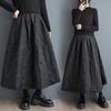 Spring Autumn Fluffy Umbrella Skirt High Waist Vintage Casual Loose Long for Woman Skirts