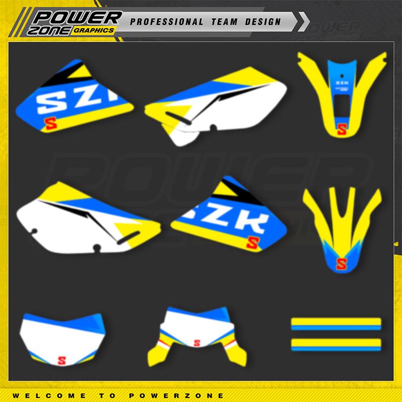 PowerZone Custom Team Graphics Decals Stickers Kit For SUZUKI DR650 1996-2014 2015 2016 2017 2018 2019 2020 2021 Decal 004
