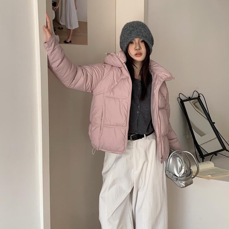 Winter New Women's Down Cotton Clothing Fashion Hooded Puff Bread Clothing Cotton Jacket