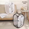 Nordic Folding Laundry Basket Hamper - Fabric Clothes Storage for Dorm and Home.
