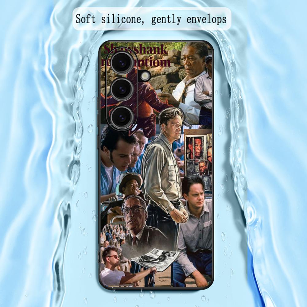 Classic movie poster Shawshank pattern Phone Case For Samsung Galaxy S26 S25 S24 S23 S22 S21 Plus Ultra Note20 Soft Black
