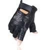 Mens Sheep Leather Driving Gloves Fitness Gloves Half Finger Tactical Gloves Black Leisure Fitness Cycling PU Leather Gloves