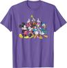 Новая модная повседневная футболка с коротким рукавом Disney Микки Маус и друзья S-4XL Четыре сезона