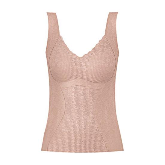 Зимний женский терможилет с нагрудными накладками, бесшовный кружевной V-образный вырез, быстрая фиксация температуры, согревающий, облегающий, эластичный, без рукавов, внутренняя одежда, нижняя майка