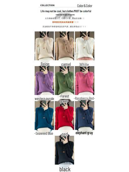 Женский облегающий трикотажный пуловер с длинным рукавом и круглым вырезом на пуговицах, осень 2023