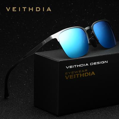 VEITHDIA солнцезащитные очки унисекс в металлической полуоправе