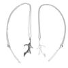 2 шт. Парные ожерелья для влюбленных, Сплав, Регулируемые, Форма сердца, Крылья летучей мыши, Магнитное ожерелье для лучших друзей