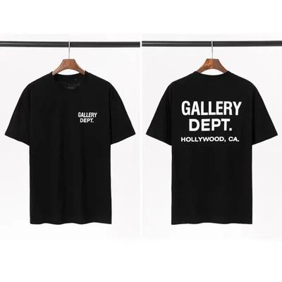 Новая мужская футболка GALLERY DEPT с принтом, большая, хлопковая, уличный стиль, летний повседневный топ с коротким рукавом, модный, высокое качество
