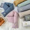 Thickened Winter Cross Scarf Solid Color Thermal Warm Scarf Fashion Down Cotton Scarf  Woman/Girls