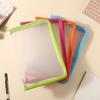 Solid Color Transparent Zipper Pouch Multifunctional File Pocket Document Organizer Pouch  Kids