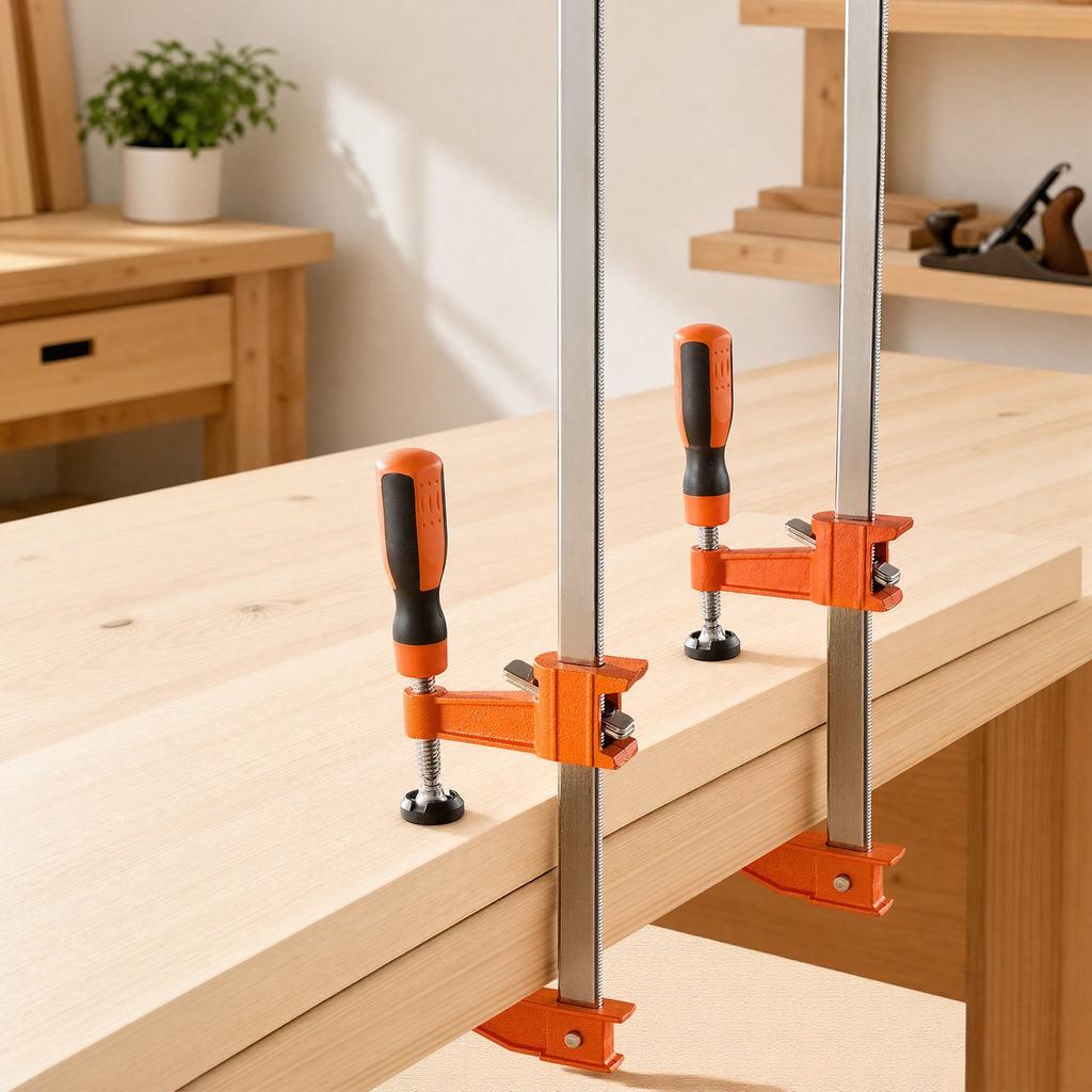 VEVOR Bar Clamps for Woodworking, 8-Pack, 91.4 cm Opening F Clamps, 272 kg Load Limit, with Plastic Pad and Self-Locking Design