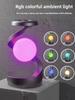 RGB Вращающаяся Парящая Настольная Лампа Светодиодный Ночник Креативная Атмосферная Лампа Беспроводная Зарядка Прикроватная Лампа Декоративная Лампа для Отеля
