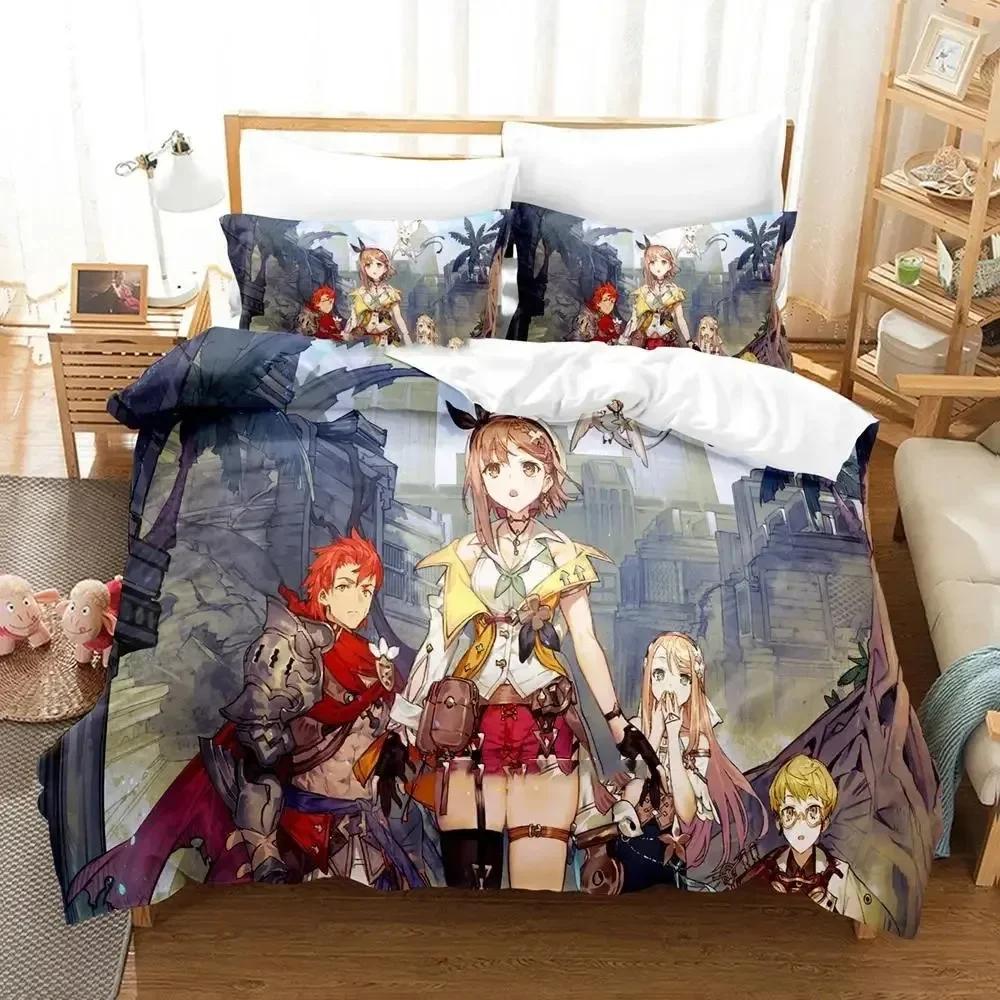 Atelier Ryza Ever Darkness & the Secret Hideout 3D Комплект постельного белья Пододеяльник Наволочки Односпальный Twin Full Queen King Домашний Декор