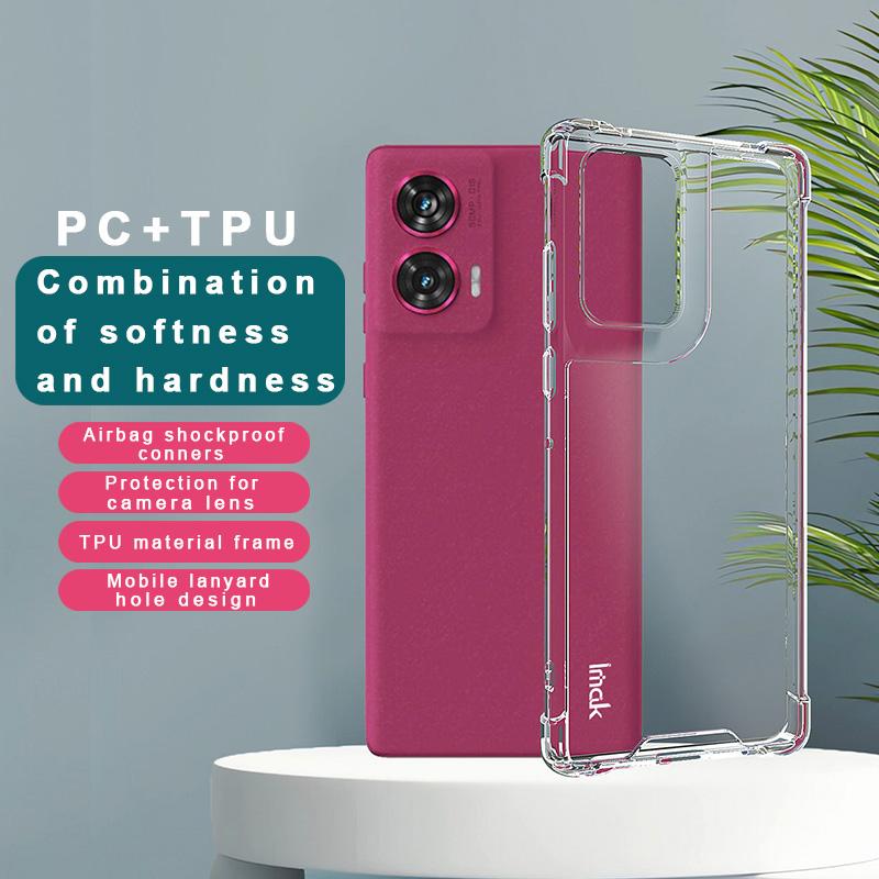 IMAK For Motorola Edge 50 Fusion 5G Case PC+TPU Phone Cover Airbag Corners