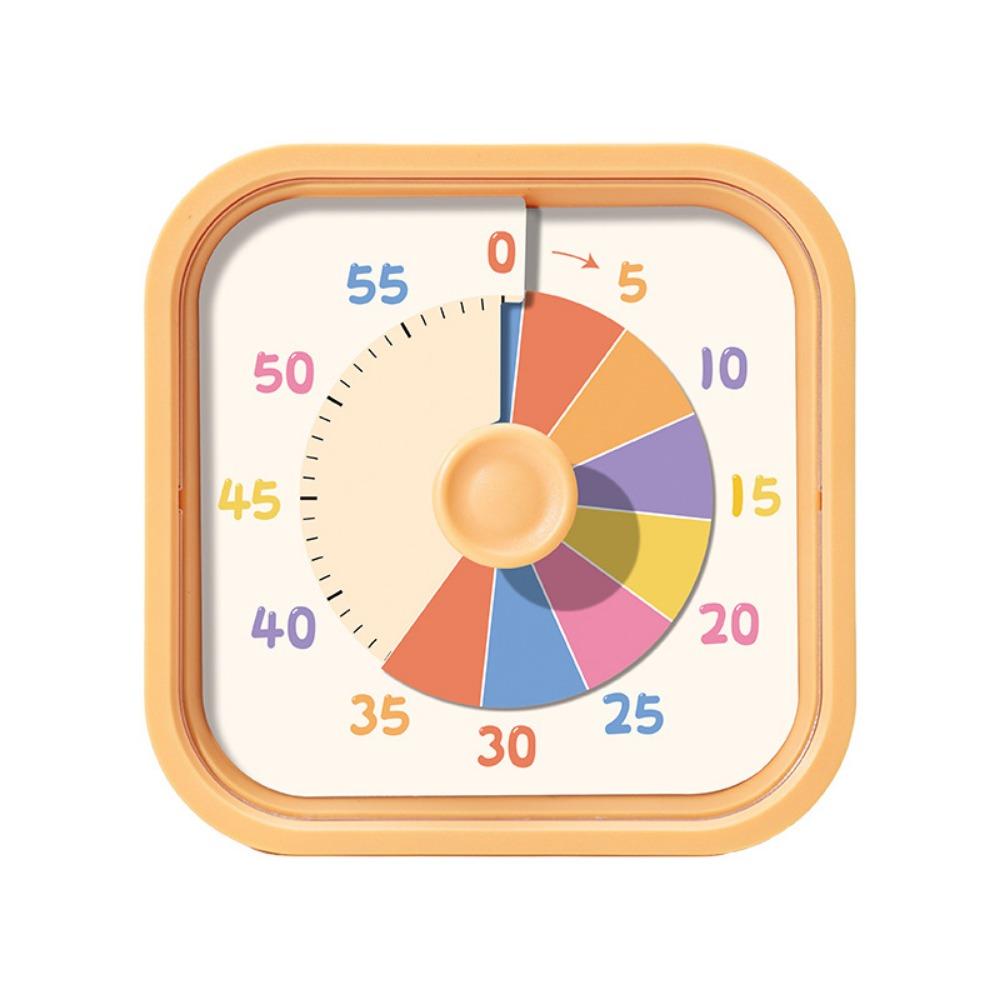 Square Visual Timer 60 Minutes Kitchen Cooking Timer Multifunctional Countdown Timer Reading Room
