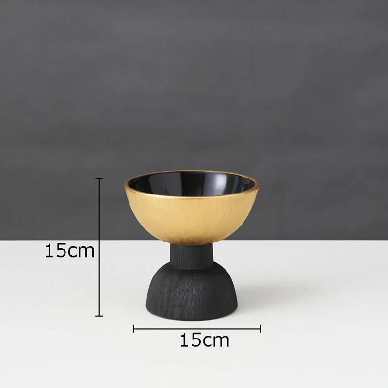 Black and Gold Ceramic Vase Desk Decoration Flowers Pots Decorative Flower Arrangement Modern Home Decor Crafts Floral Vases