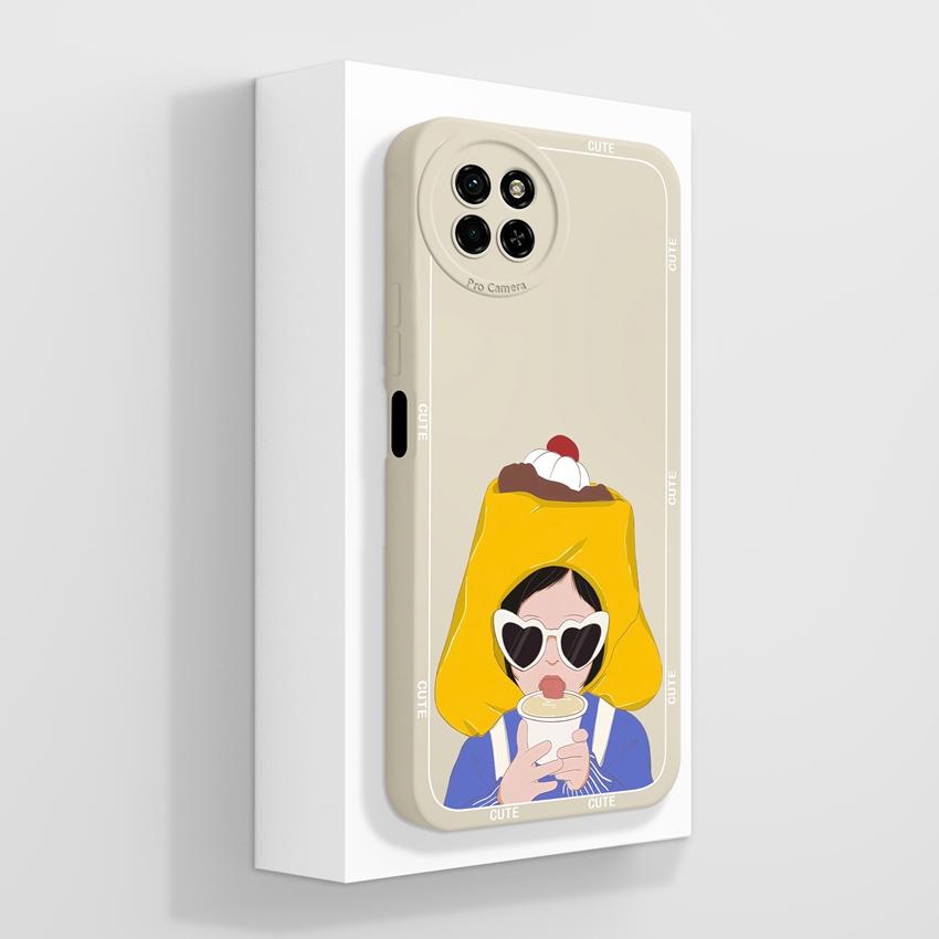 Для itel S23 S24 S25 P55 P65 A70 A80 Милый Кот Чехол для Телефона Защита Камеры Мягкий Жидкий Силикон Высококачественный Чехол с Защитой от Отпечатков Пальцев Для Корпуса itel