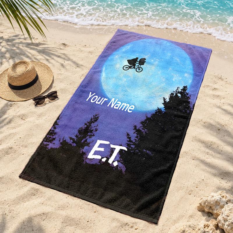 E.T Custom Name Beach towels also serve as bath towels summer essential a musthave for the outdoors the beach and the pool